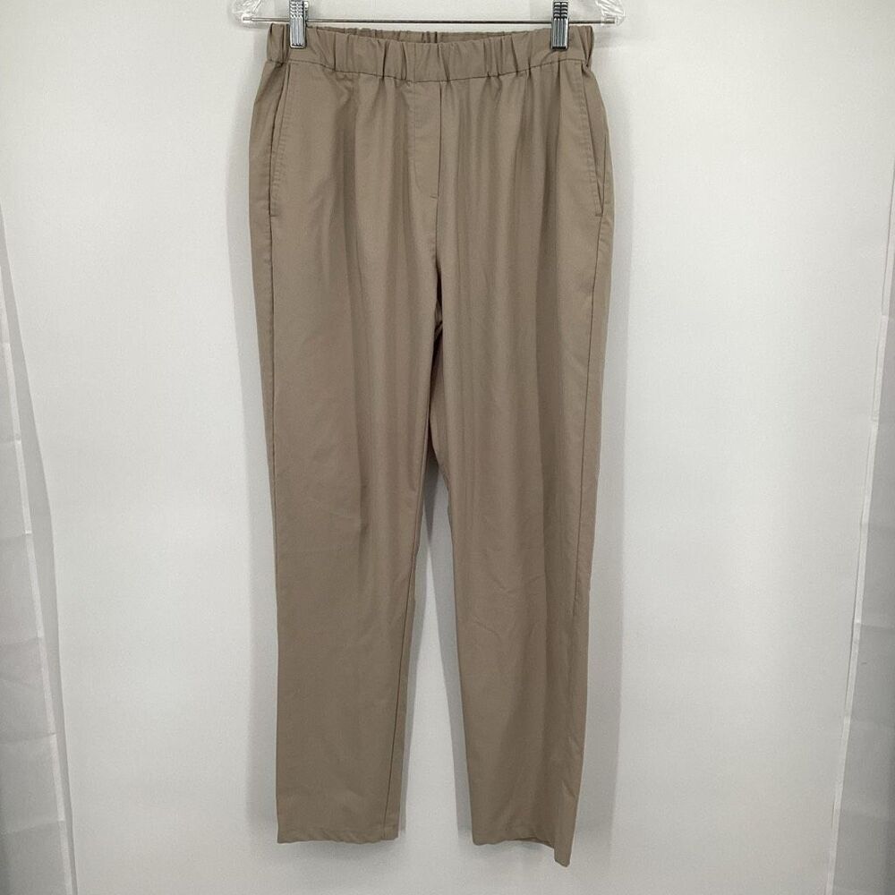 Ladies Three Sixty Six Quick‎ Dry Elastic Waist Performance Pants beige medium